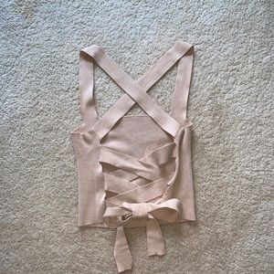 Lelia Collection back lace up tank